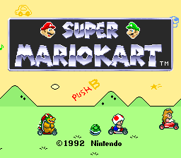 Super Mario Kart Title Screen